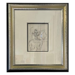 Alberto Giacometti Framed Black and White Limited Lithograph "Annette", 1964