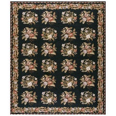 1980s Vintage Needlepoint Carpet ( 7'10'' x 9'6''- 240 x 290 )