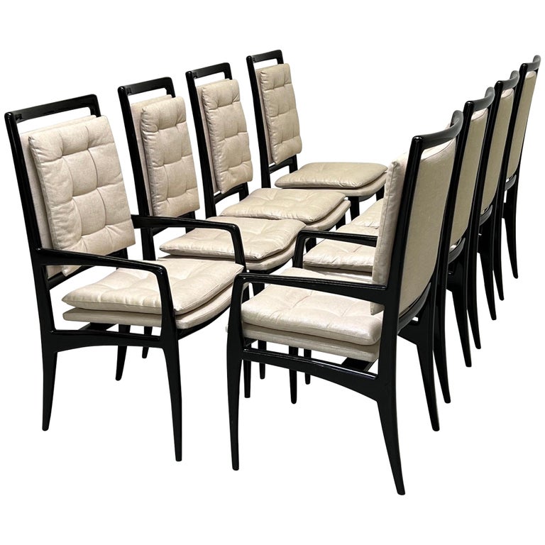 Eight Dining Chairs by Vladimir Kagan For Sale