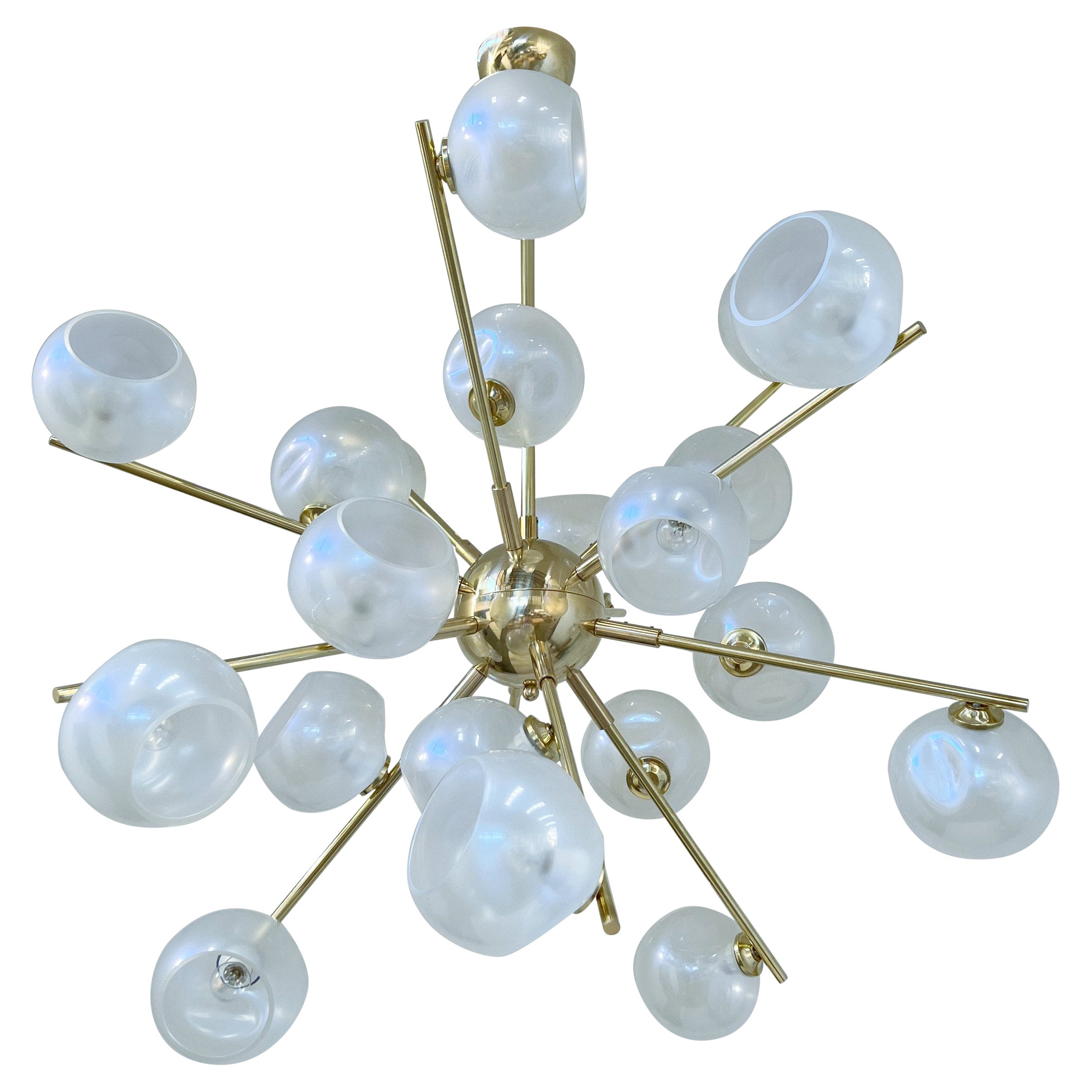 Opaline Sputnik Chandelier by Fabio Ltd