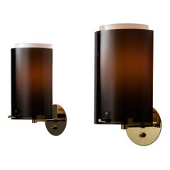 Rare Pair of Model 1105B Sconces by Tito Agnoli for Oluce