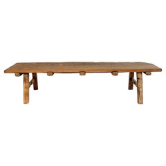 Used Elm Wood Coffee Table or Wide Seat Bench