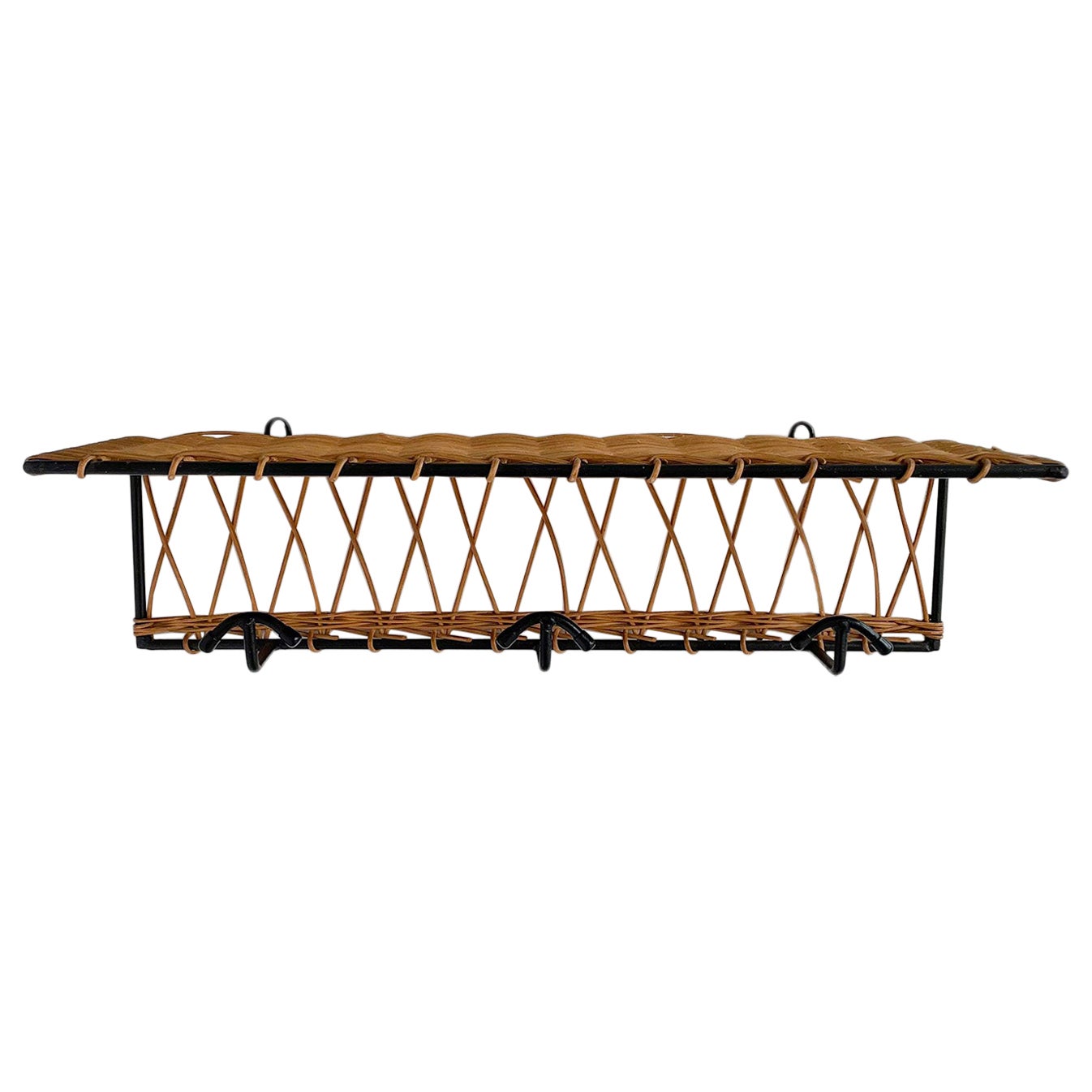 French Willow Coat Rack in the Style of Jacques Adnet For Sale