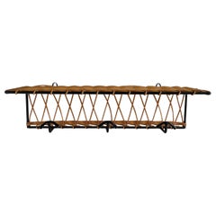 Vintage French Willow Coat Rack in the Style of Jacques Adnet