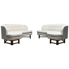 Pair of Angled Sofas by Edward Wormley for Dunbar
