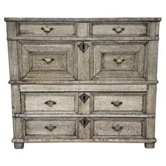 17th Century Jacobean Bleached Oak Chest