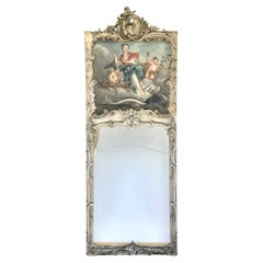 Antique French Louis XV Painted Trumeau