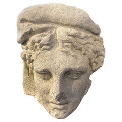 Early 20th Century Plaster Cast of a Roman Head