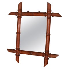 Small Faux Bamboo Mirror