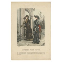 Estampa antigua de moda de Marquart, 1881