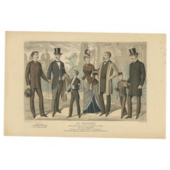 Antique Fashion Print, 1887