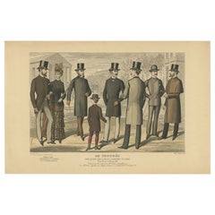 Impression originale de mode ancienne, publiée en octobre 1886