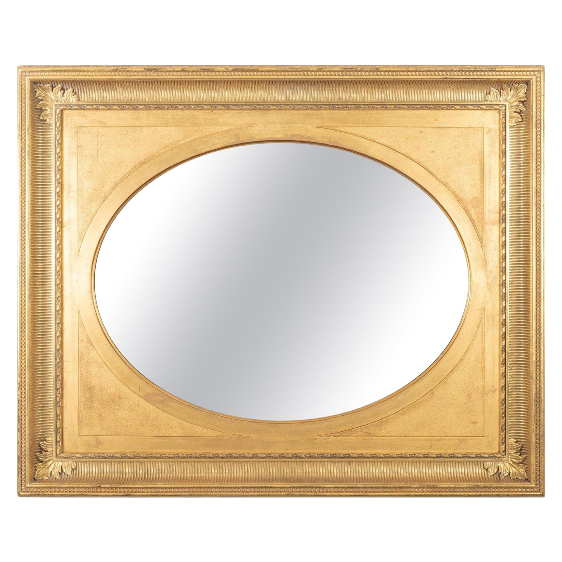 American Gilt over Mantle Mirror with Cove Molding