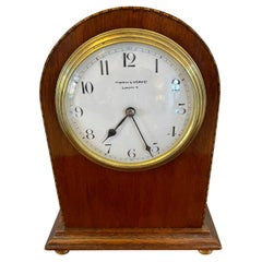 Quality Antique Inlaid Mahogany Mantel Clock by Mappin & Webb, London