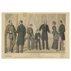 Original Antique Fashion Print, Published in March, 1882