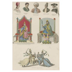 Antique Decoartive Costumes of Egypt, Toscana, France, Normandie Etc  C.1875