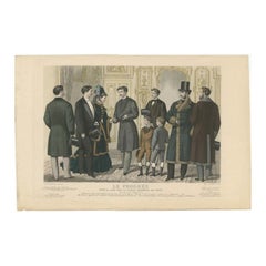 Antique Men Fashion Print of the 19th Century 