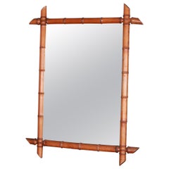 French Faux Bamboo Mirror