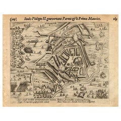 Impression ancienne de la Siege de Steenwijk, Les Netherelands, par Baudartius, 1616