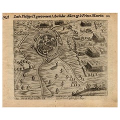 Antique Print of the Siege of Oldenzaal, Enschede & Ootmarsum, 1616