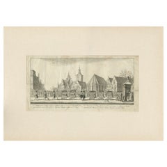 Antique Print of the Funeral Procession of Anna Van Hannover by Fokke, 1761