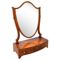 Antique Georgian Mahogany Dressing Table Mirror