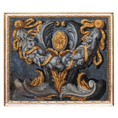 18th-19th Century Grisaille panel Painting Oil on wood