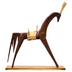 Ispahan Bronzeskulptur eines Pferdes von Felix Agostini