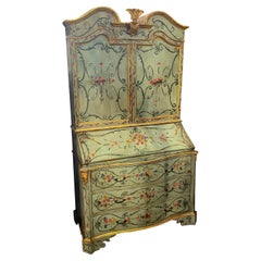 19th Century Lacquered and Painted Wood Sicilian Trumeau