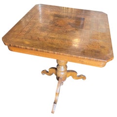 Mid 19th Century Sorrento Walnut Marquetry Side Table