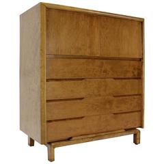 Edmund Spence Mid Century Swedish Modern Birch High Chest of Drawers