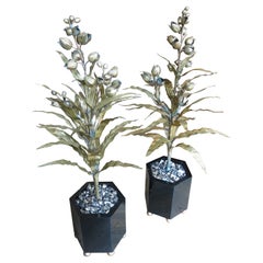 Pair of Plant Trees by Maison Jansen, Hollywood Regency