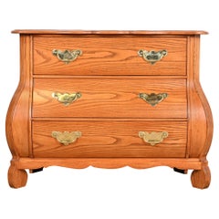 Baker Furniture French Provincial Louis XV Oak Bombay Chest, Newly Refinished