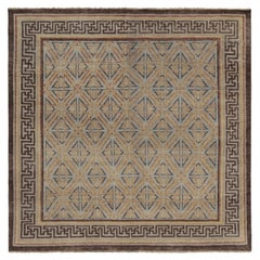 Tapis & Kilims Tapis de style chinois du 18ème siècle à motifs beige-marron et bleu