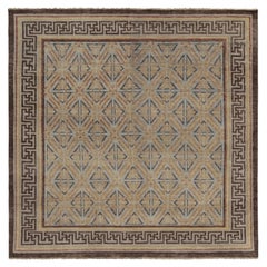 Rug & Kilim’s 18th Century Chinese Style Rug in Beige-Brown and Blue Patterns