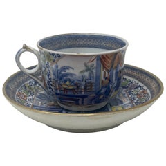 Tasse et soucoupe chinoises anciennes, vers 1840