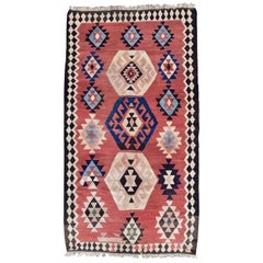 Tapis Kilim caucasien ancien Shirvan Kilim circa 1920