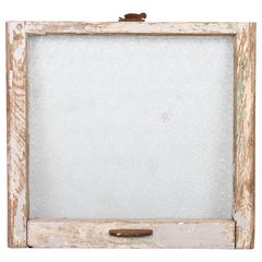 Antique Rustic Frosted Glass Window
