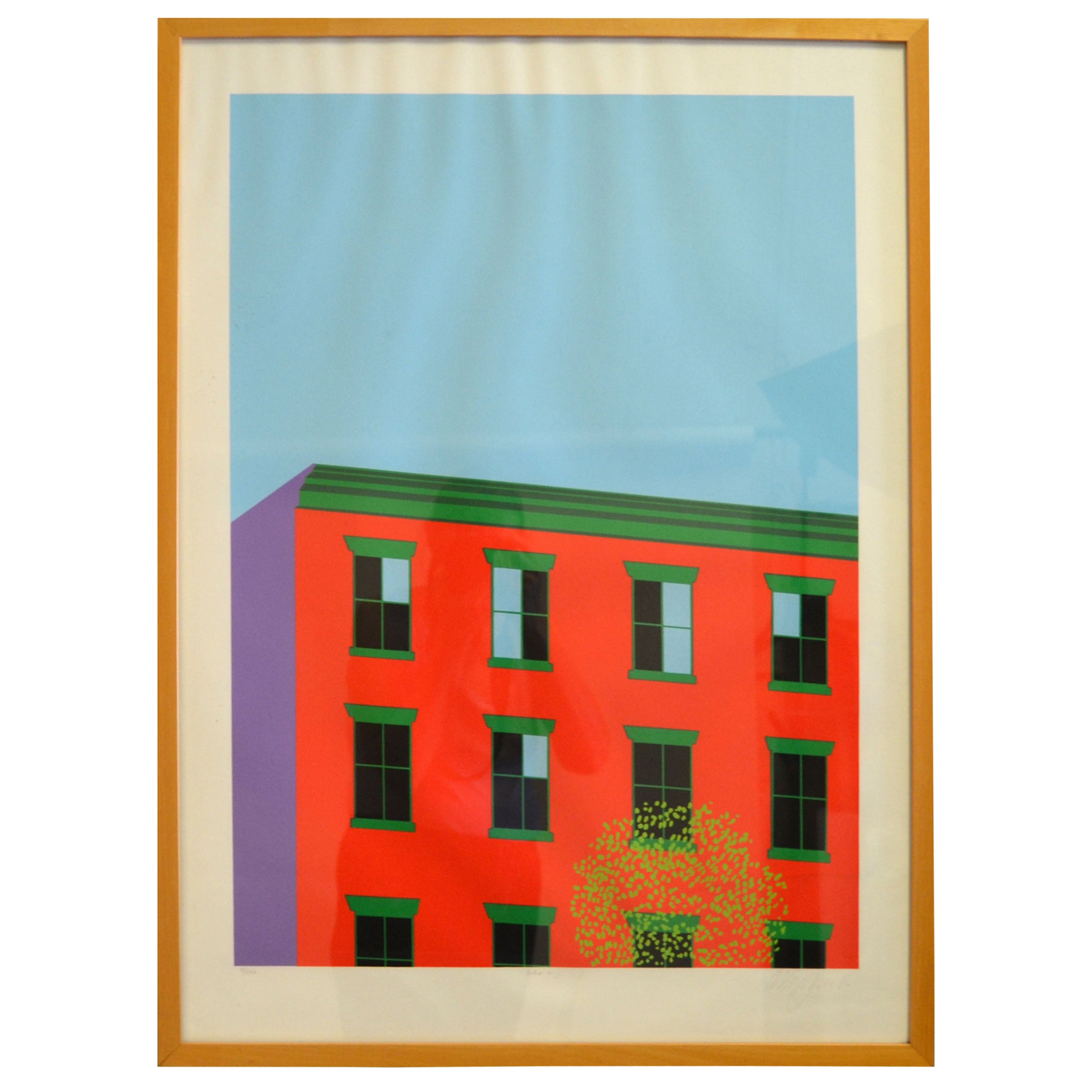 New York Soho NY Signed Artist Mid-Century Modern Wall Painting Fine Art 1982 For Sale