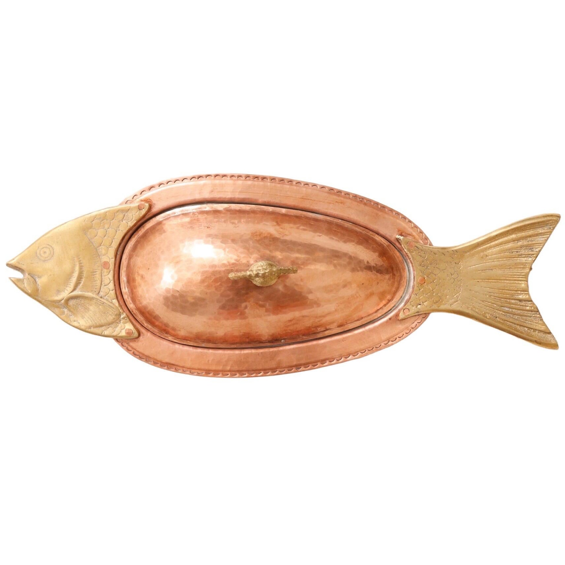 Brass & Copper Fish Platter