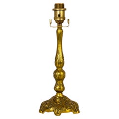 Antique Petite Art Nouveau Brass Table Lamp