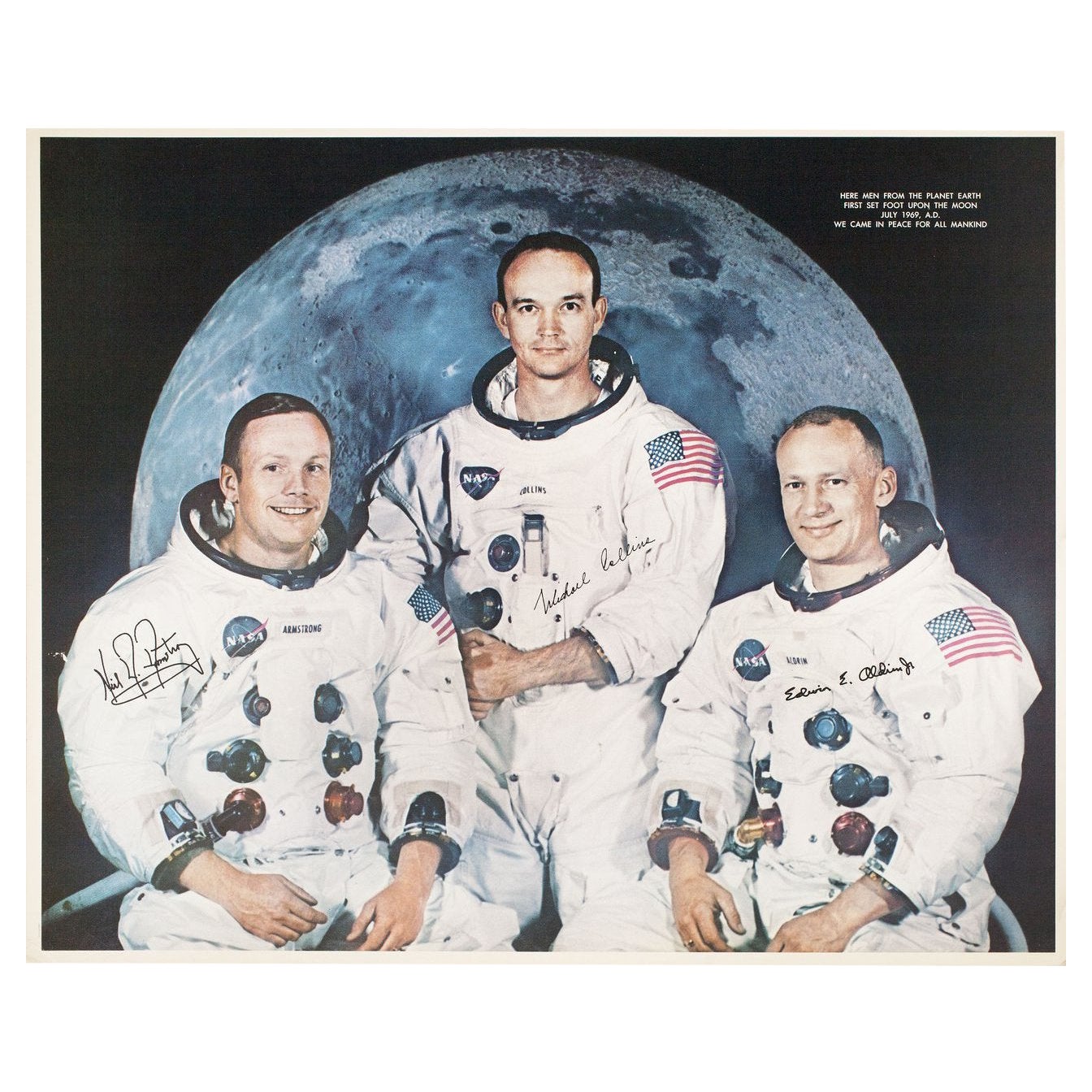 Apollo 11 1969 U.S. Jumbo Color Photo For Sale