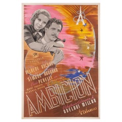 Vintage Ambicion 1939 Argentine Film Poster