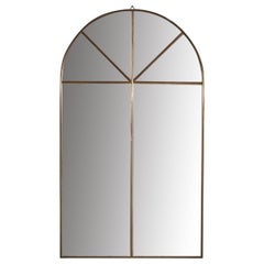 Italian Designer, Wall Mirror, Brass, Mirror Glass, Italy, c. 1950s