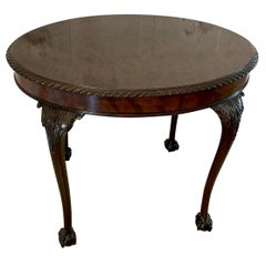 Antique Quality Oval Carved Mahogany Centre Table