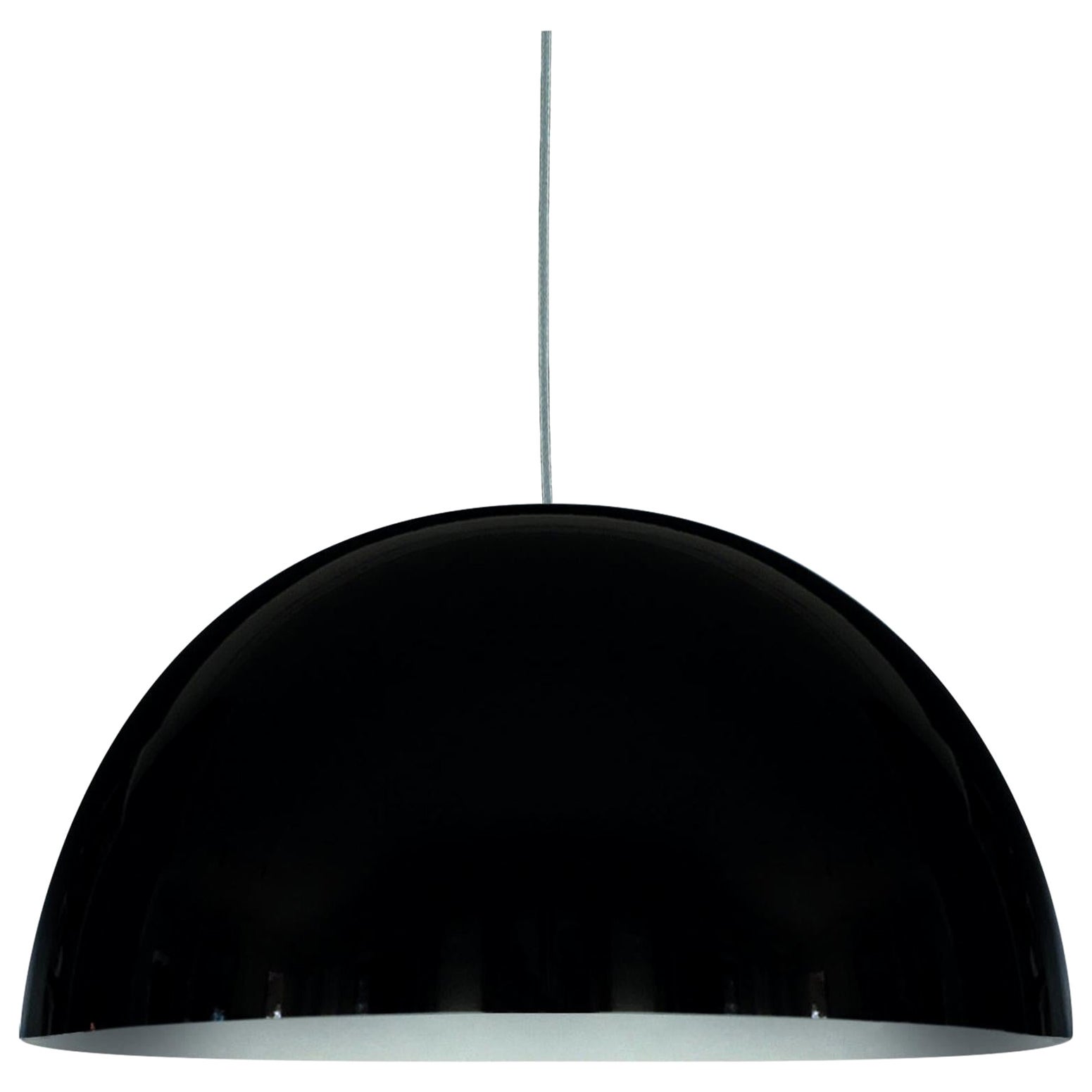 Lampes à suspension « Sonora » de Vico Magistretti, grande taille, noires par Oluce