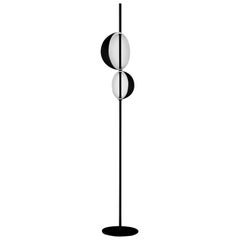 Victor Vaisilev Black Floor Lamp 'Superluna' by Oluce