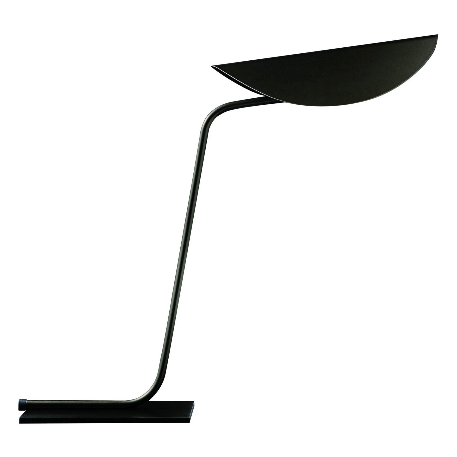 Mid Century Modern Table Lamp 'Plume' Anodic Bronze Metal by Christophe Pil For Sale