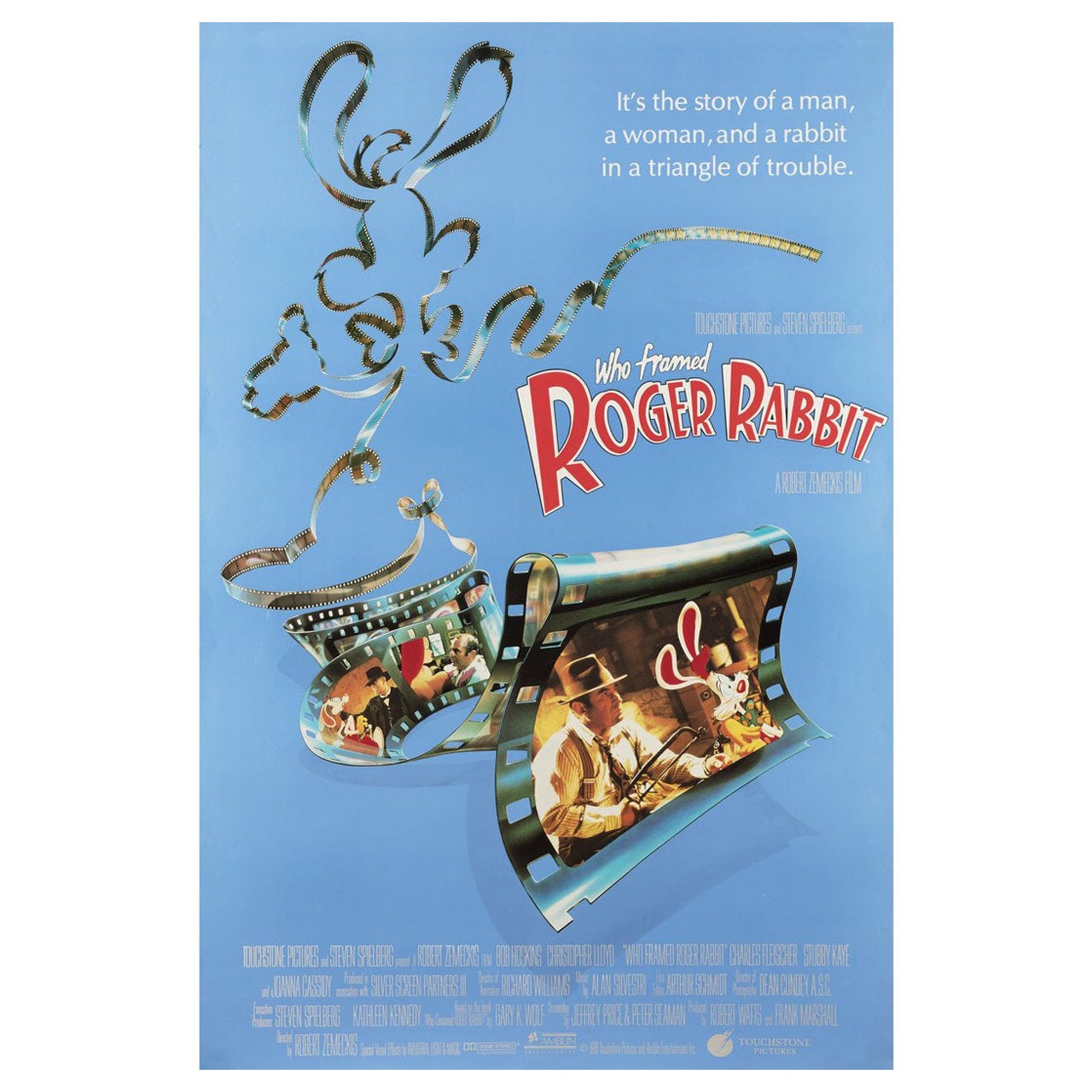 Who Framed Roger Rabbit 1988 U.S. One Sheet Filmplakat, gerahmt