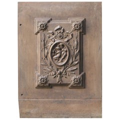 French Neoclassical Style 'Cupids with Decoration' Fireback